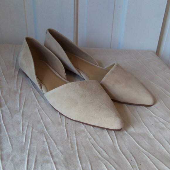 NEW J Crew Zoe D'Orsay Flats Tan Suede sz 8 - Picture 3 of 16